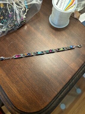 Firefly Multi-Color Crystal Link Bracelet - Women Jewelry